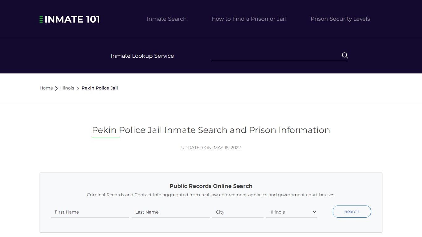 Pekin Police Jail Inmate Search, Visitation, Phone no ...